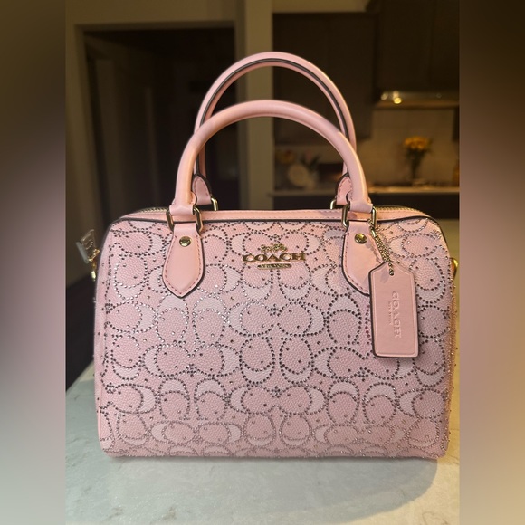 Coach Pink Rowan with Custom Crystal Design added by Crystal - Picture 4 of 4